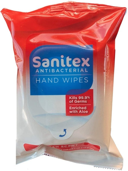 Sanitex Antibacterial Hand Wipes, Fresh Scent, Pack with 20 Wipes (1)