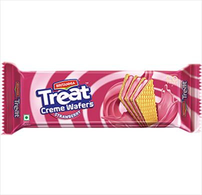 Britannia Treat Strawberry Creme Wafers 150 gms