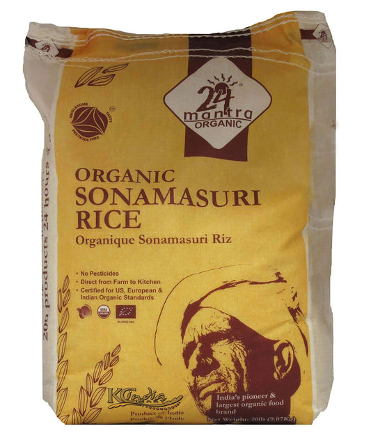 24 Mantra Organic Sonamasoori Rice - 20 Lbs