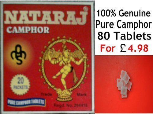 CAMPHOR BLOCKS 20 Packs herb kapur kapoor 100% GENIUNE CRYSTALS CAMPHOR TABLETS by Natraj