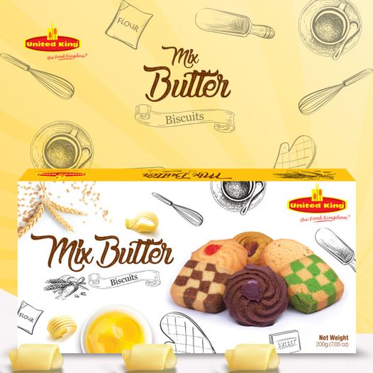 United King Mix Butter Biscuits 20p gm