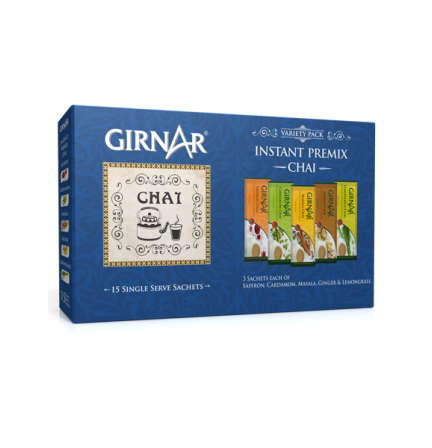 Girnar Instant Tea Premix Variety Pack 15 Sachets - Mahaekart LLC