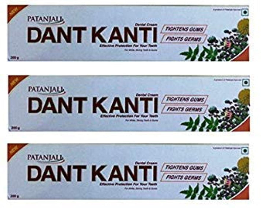 Patanjali Dant Kanti Dental Natural Cream -200g Pack of 3