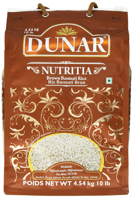 Dunar Nutritia Brown Basmati Rice, Himalayan, 10 Pound