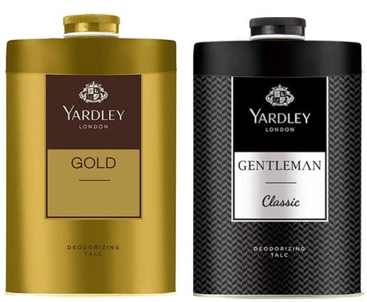 1 x 100gm Yardley Gold + 1 x 100gm Yardley Gentleman Perfumed Talcum Powder for Men