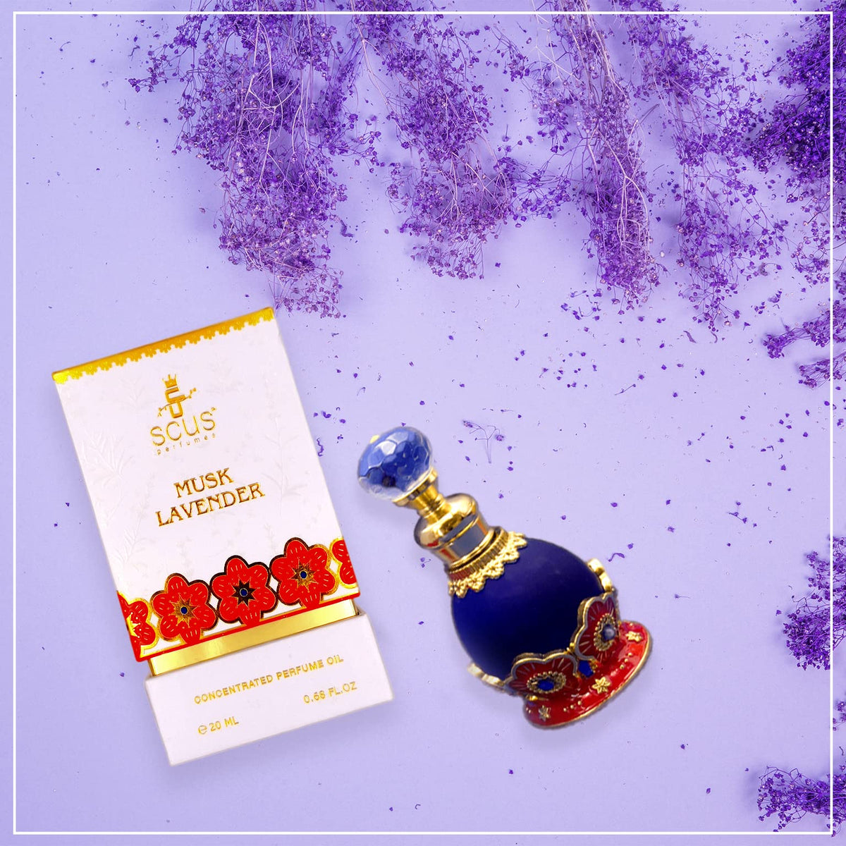 Musk Lavender 20 ML Concentrated Fragrance (0.68 fl. Oz) - by SCUS Perfumes - Bath & Shower