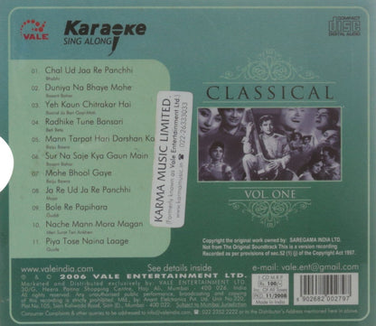 Karaoke Sing Along Classical Vol 1 (Classical Hits From Bollywood ) [Audio CD] Various