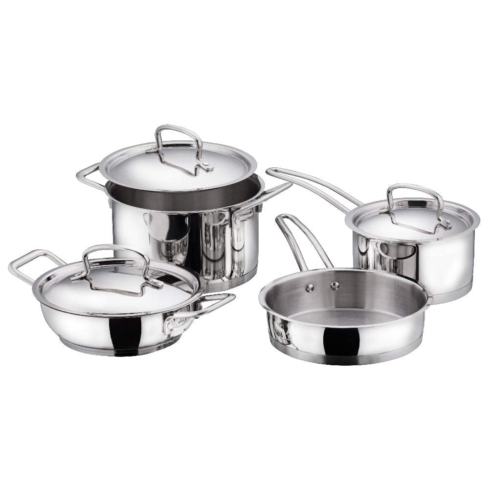 Vinod 7 Piece Cookware Set, Stainless Steel