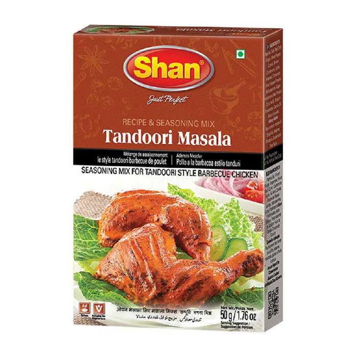 Shan - Tandoori Masala Seasoning Mix (50g) - Spice Packets for Tandoori Style Chicken