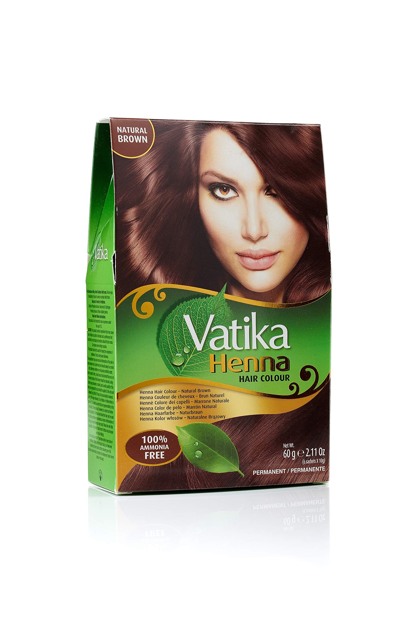 Vatika naturals Henna Hair Color - Natural Brown (pack of 6)