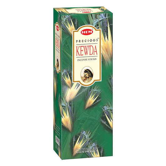 Precious Kewda - Box of Six 20 Stick Tubes, 120 Sticks Total - Hem Incense