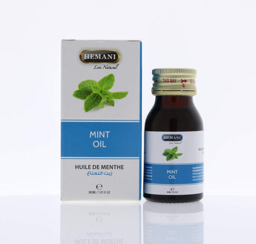 HEMANI Mint Oil 30mL (1 OZ) - Edible Food Grade Oil - Internal & External Use - Mahaekart LLC