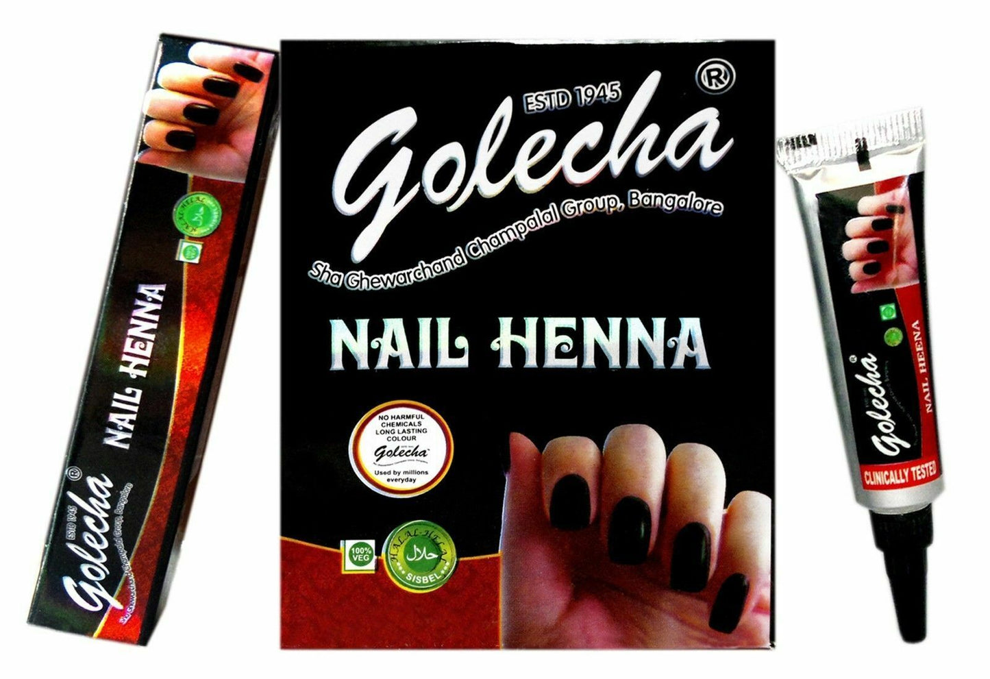 Golecha Nail Henna Cones Black 12 cones