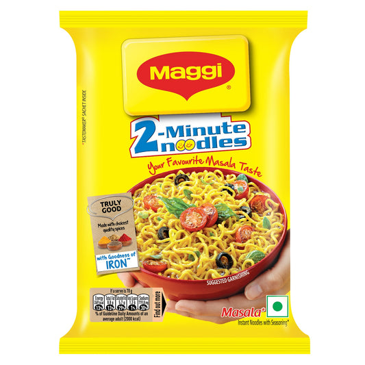 Maggi 2 Minute Masala Noodles, No Onion No Garlic, 70g