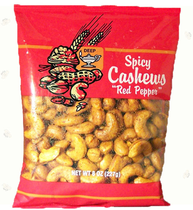 Deep Spicy Cashews Red Pepper 8 oz