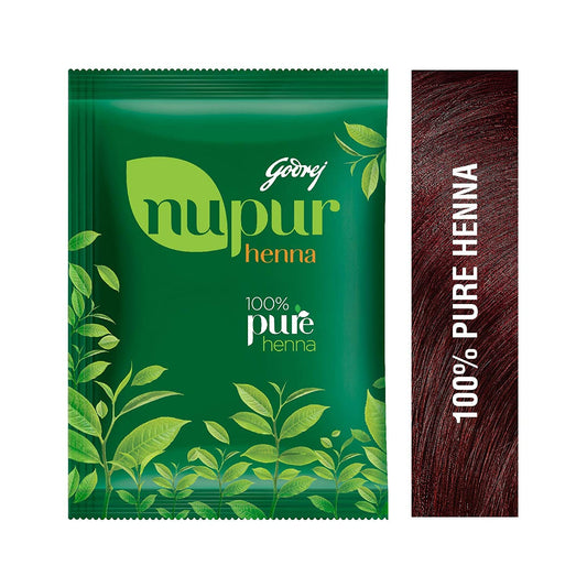 Nupur Natural Henna with Goodness of 9 Herbs for Silky & Shiny Hair 3 Pack (3 x 120 g)