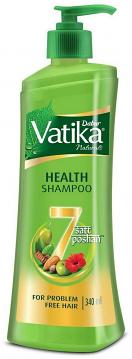 Dabur Vatika Health Shampoo 340 Ml 7 Herbs Problem Free Hair - Mahaekart LLC