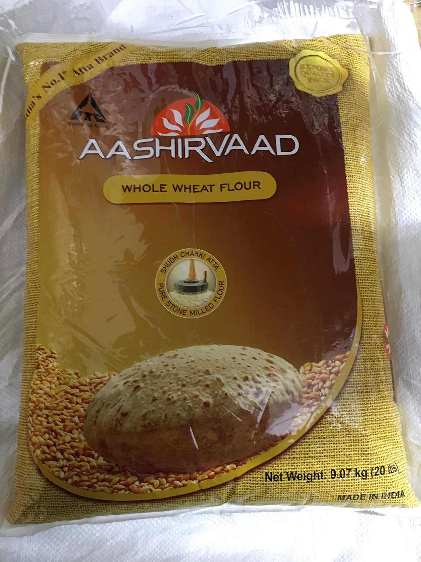 Aashirwad Whole Wheat Flour 20 lbs