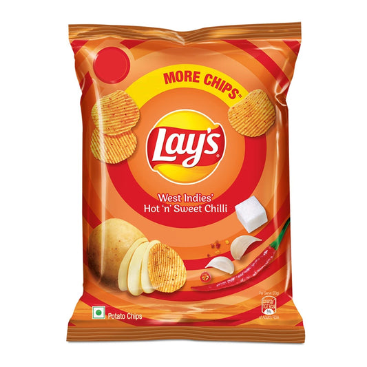 Lay's Lays West Indies' Hot N' Sweet Chilli Chips 28 Gram