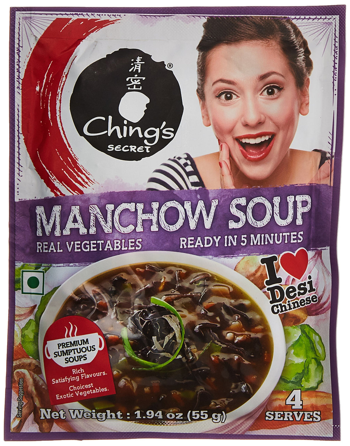 Ching's Secret, Manchow Soup, 55 Grams(gm)