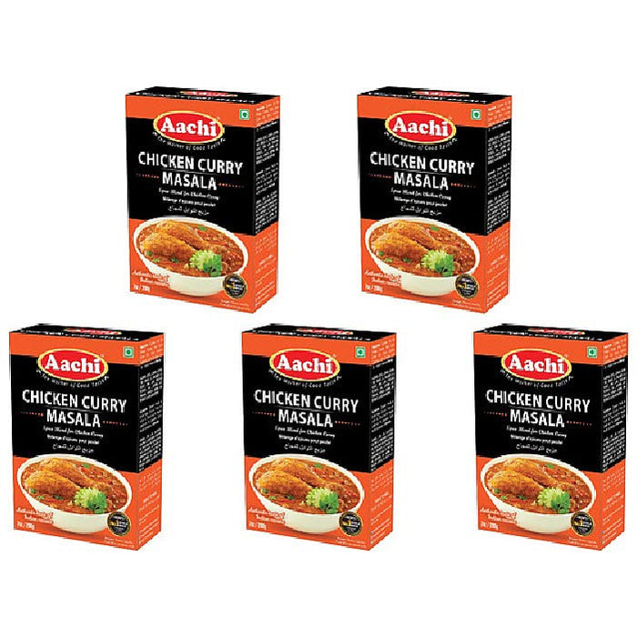 Pack Of 5 - Aachi Chicken Curry Masala - 200 Gm