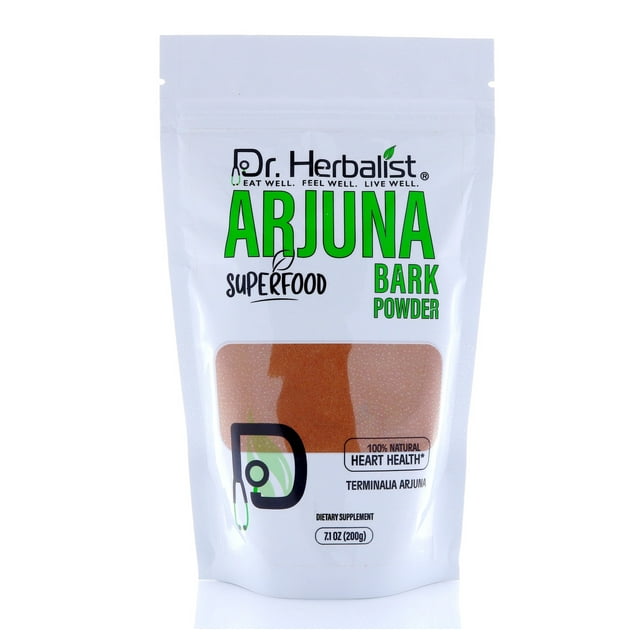 DR Herbalist Arjuna Powder - 200g - 100% Herbal, Natural & Authentic - Herbal Powder for Heart Health - Resealable Pouch