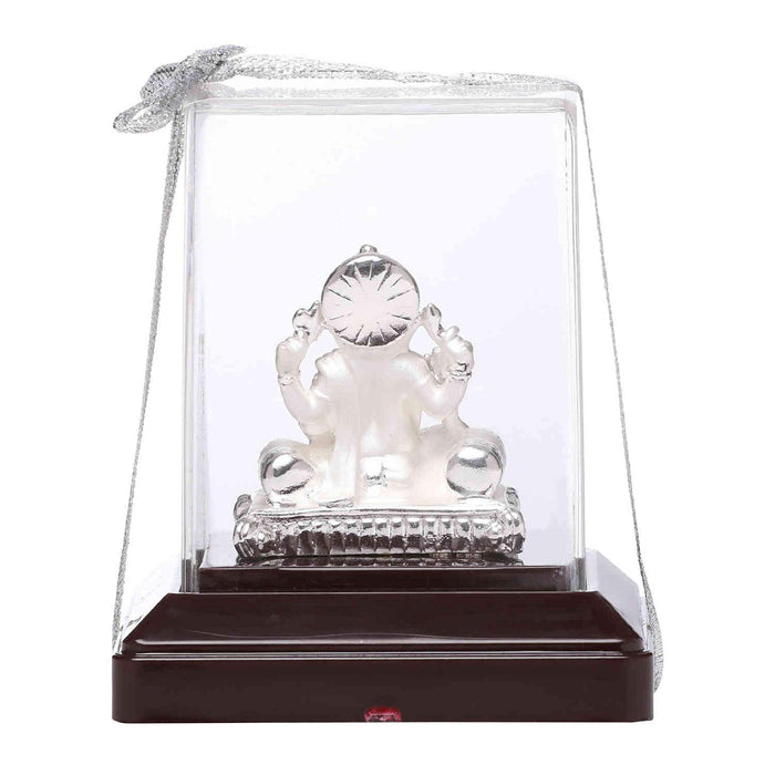 Ganesh Ji on Cabinet (Silver Plated)