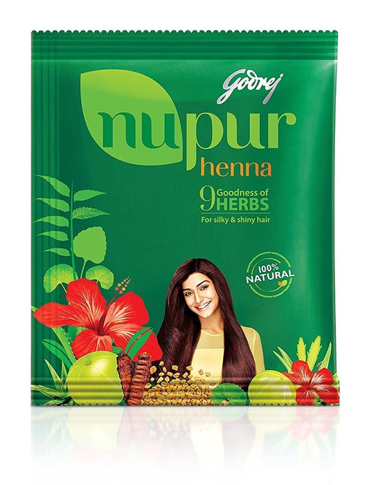 Godrej Nupur Natural Mehndi with Goodness of 9 Herbs - 450 Gm (Pack of 3)