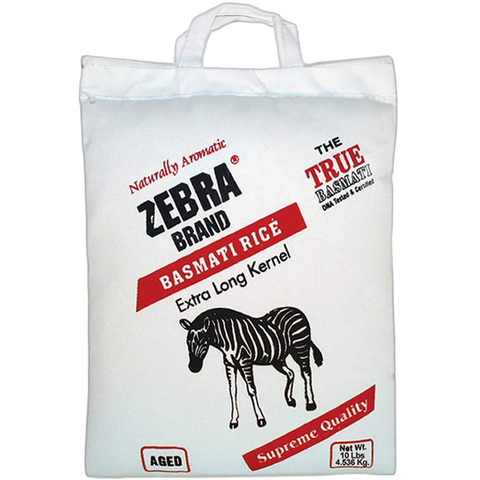 Zebra Basmati Rice Xtra Long Kernel 10 lbs