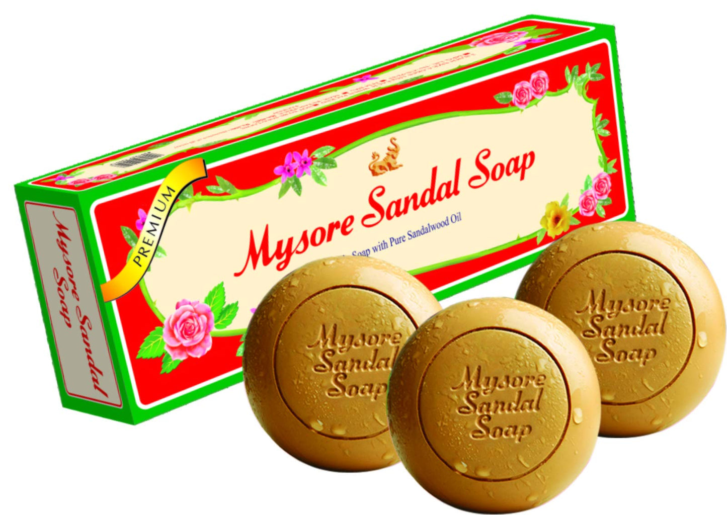 Mysore Sandal Soap, 150g (Pack of 3)