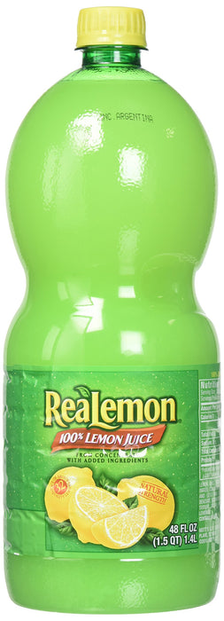 Realemon Pure Lemon Juice 48 oz
