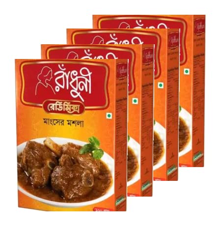 Radhuni - Masala Mix Combo (Pack of 4), 400g 14.11oz (Four meat Curry)