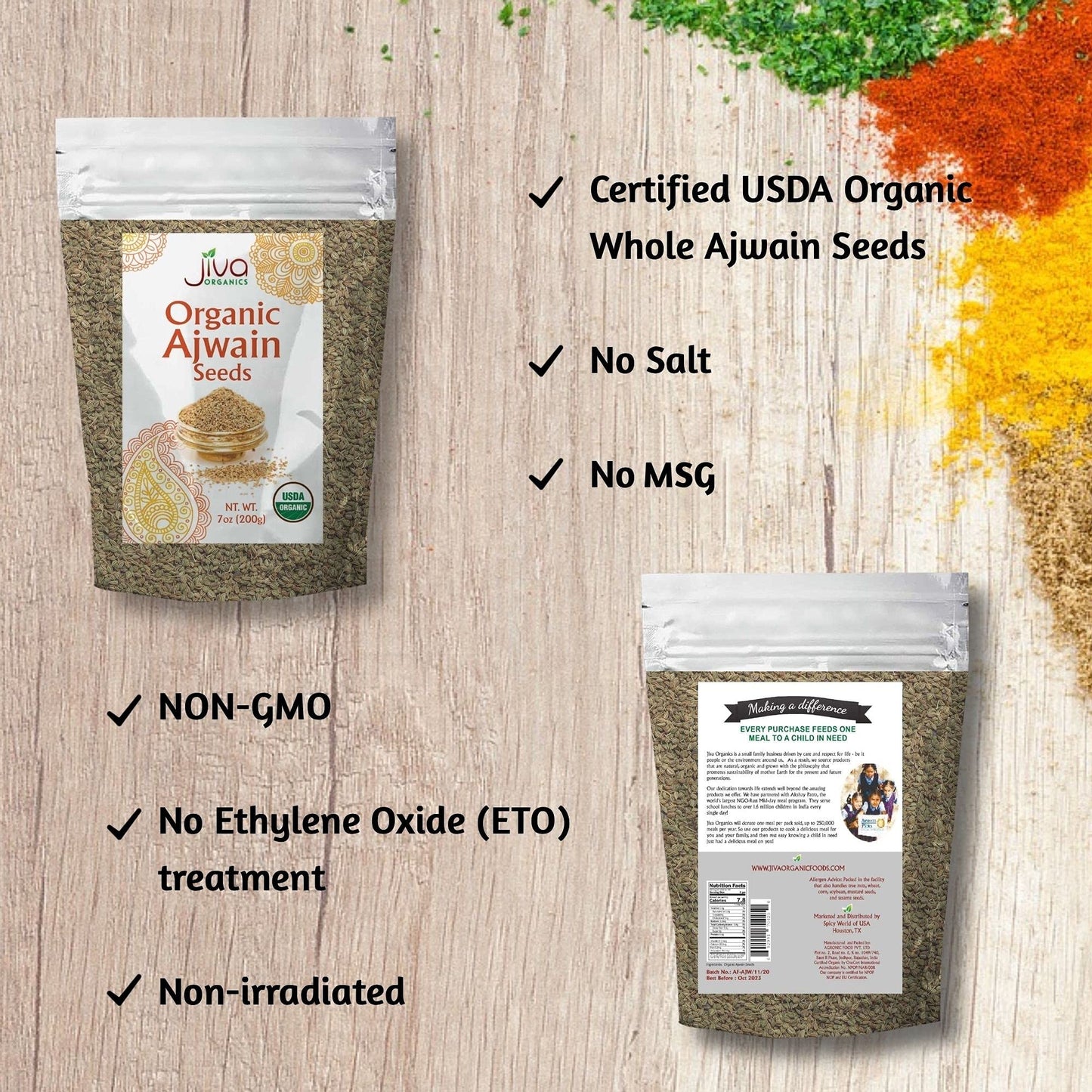 Jiva Organic Ajwain Seeds 7 Oz