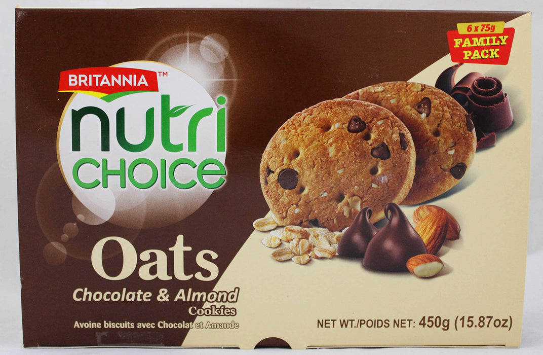 Britannia Nutri Choice- Oats Chocolate & Almond Cookies 450 gms