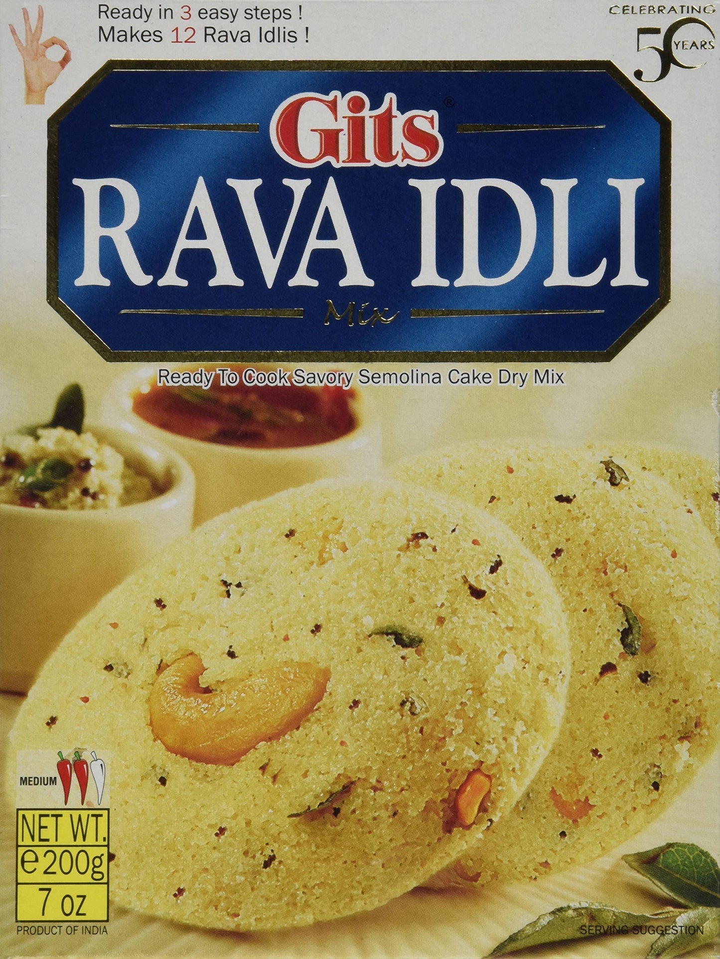 Gits Rava Idly Mix - 7 Oz(200 Gm)(pack of 3)