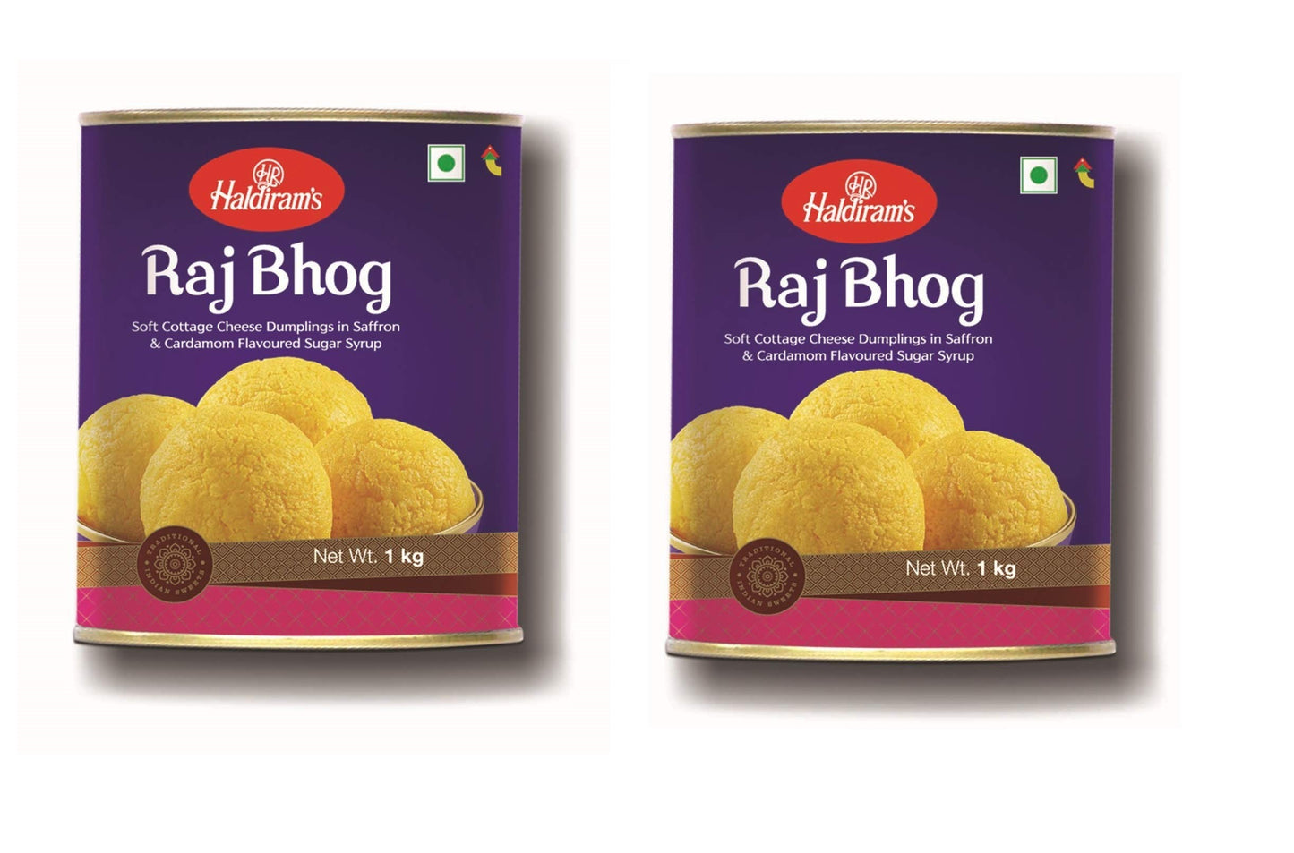 Haldiram Raj Bhog 1 Kg X 2 Pcs TIN Pack (Delhi)