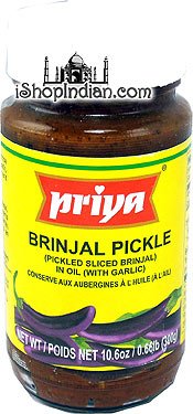 Priya Brinjal Pickle w/ Garlic 300 gms