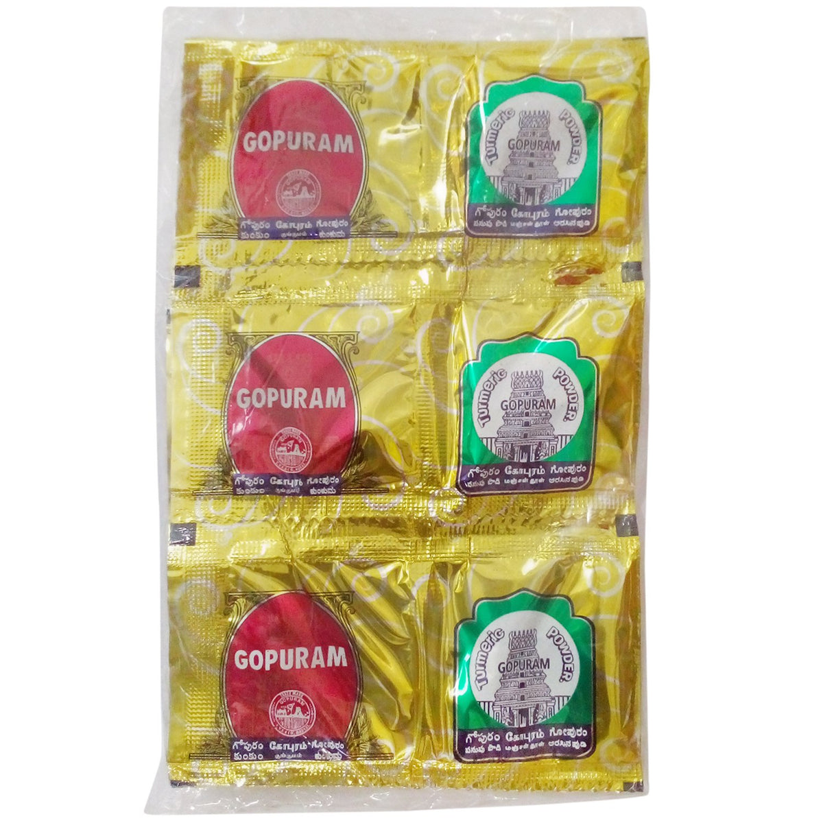 Gopuram Kumkum and Turmeric (Pack of 20).