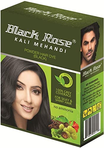 Black Rose 50grams Kali Mehndi Black Henna Herbal Hair Dye Powder - Mahaekart LLC