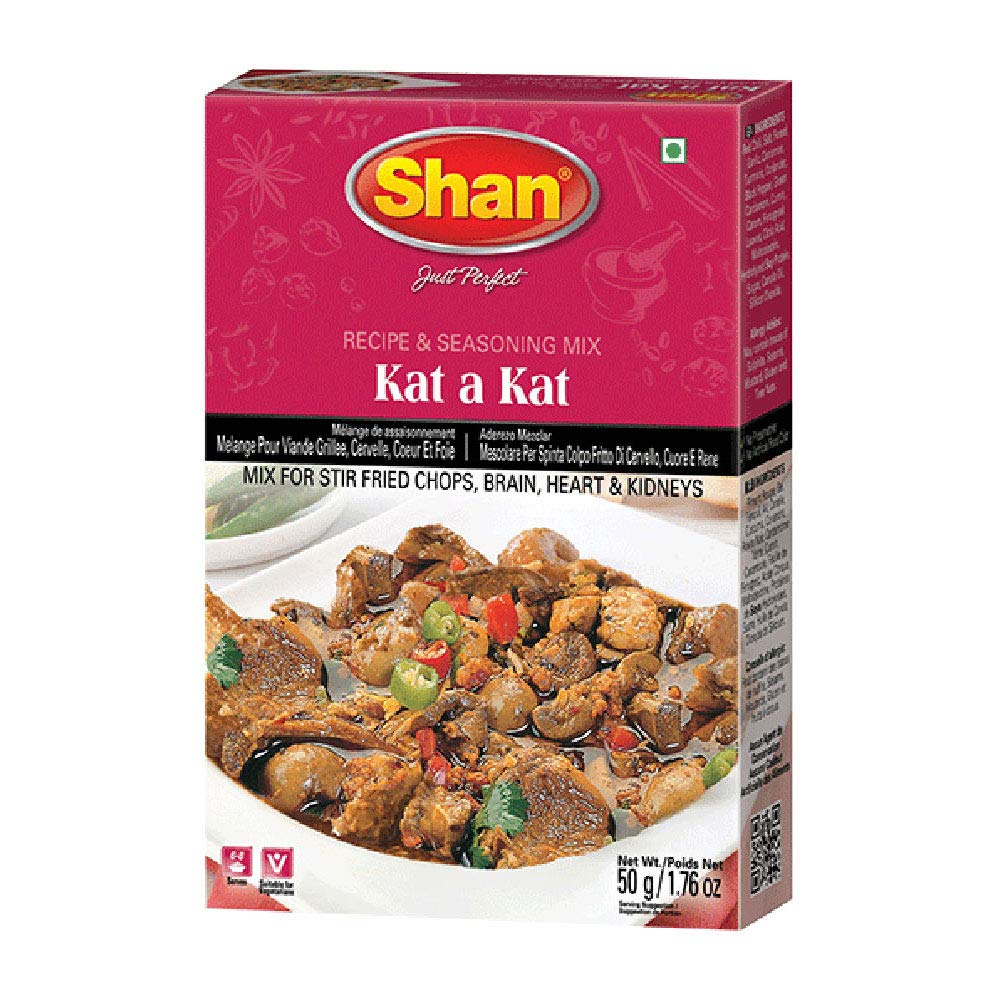 Shan Kat a Kat Recipe and Seasoning Mix 1.76 oz (50g) - Spice Powder for Stir Fried Chops, Brain, Heart & Kidneys  (1.76 Ounce (Pack of 1))