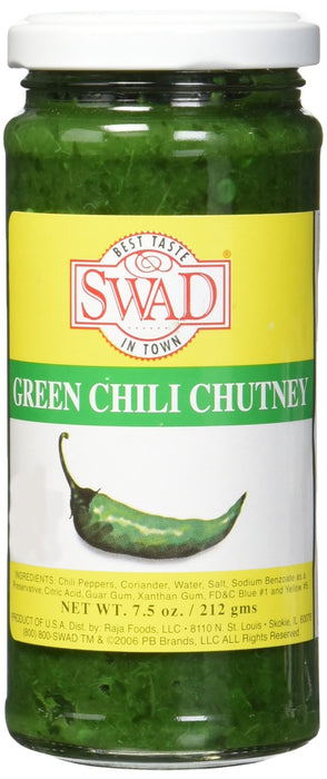 Swad Green Chilli Chutney 7.5 Oz