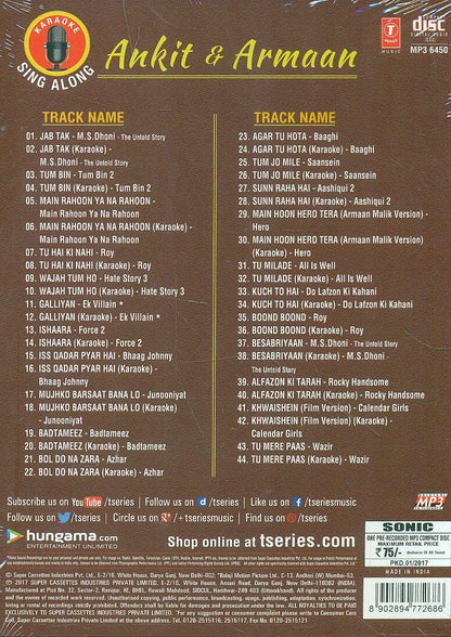KARAOKE SING ALONG ANKIT & ARMAAN (MP3) [Audio CD] ANKIT TIWARI and ARMAAN MALIK