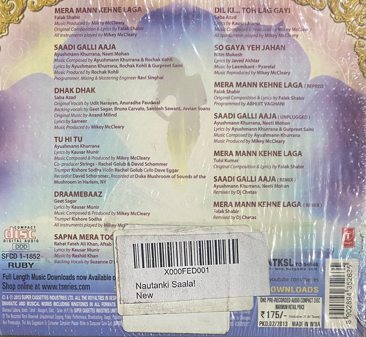 Nautanki Saala! (2013) Hindi Film Soundtrack [MP3 CD]
