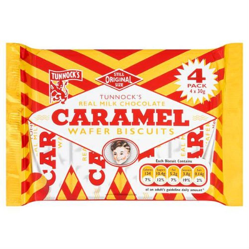 Tunnock's Real Milk Chocolate Caramel Wafer Biscuits 20X4X30G