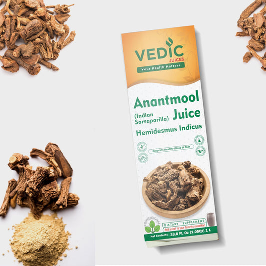 Vedic Juice Anantmool Juice - Indian Sarsaparilla - All Natural - 33.8 oz (1000 ML)