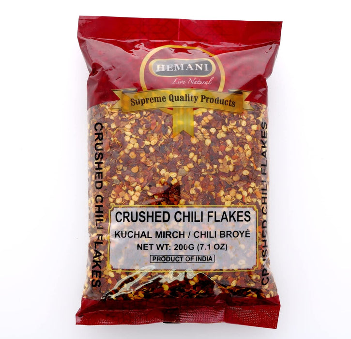 HEMANI Red Chili Flakes Crushed I Kuchal Mirch I 200g I Product of India