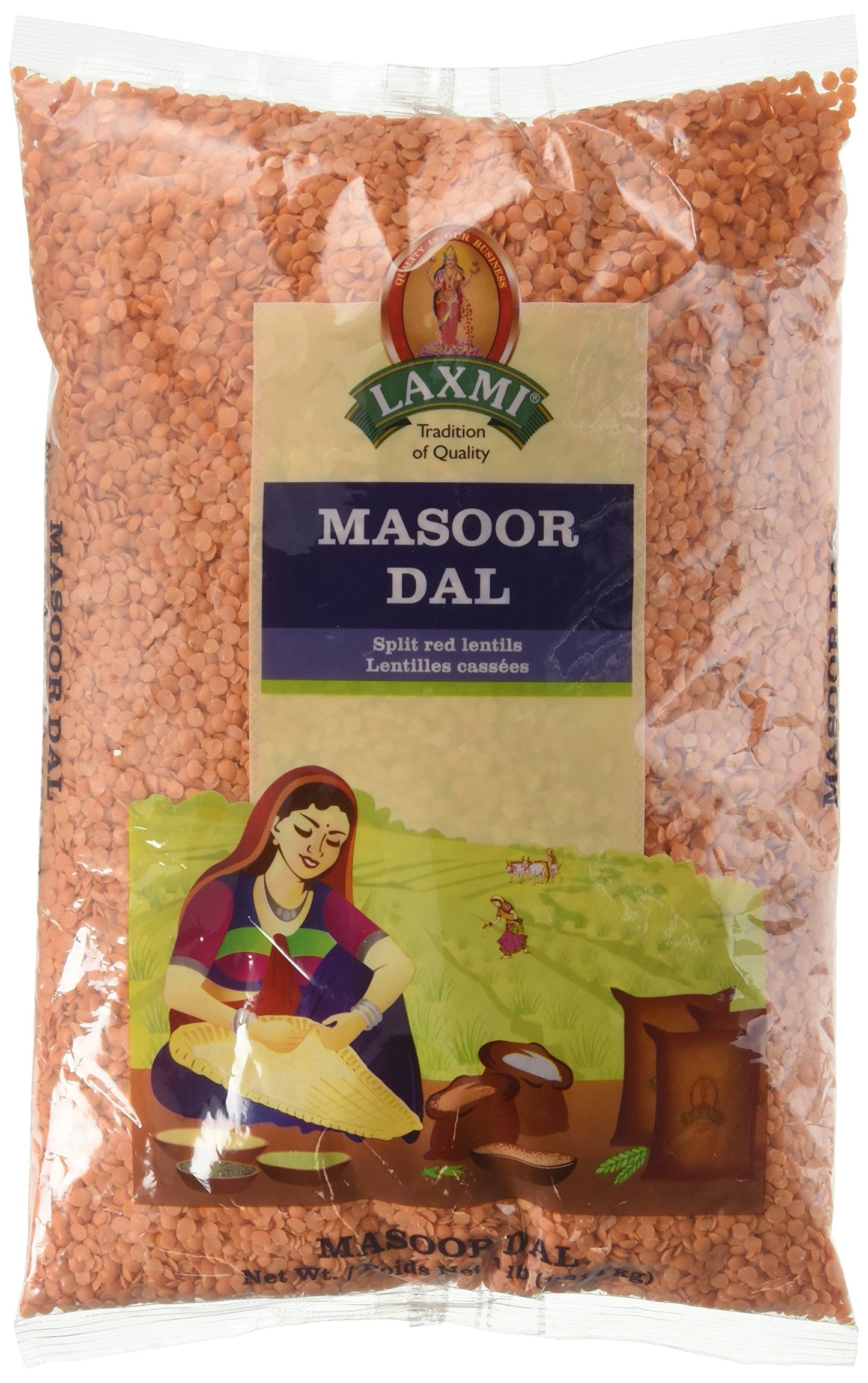 Laxmi Masoor Dal Split Red Lentils 4 lbs