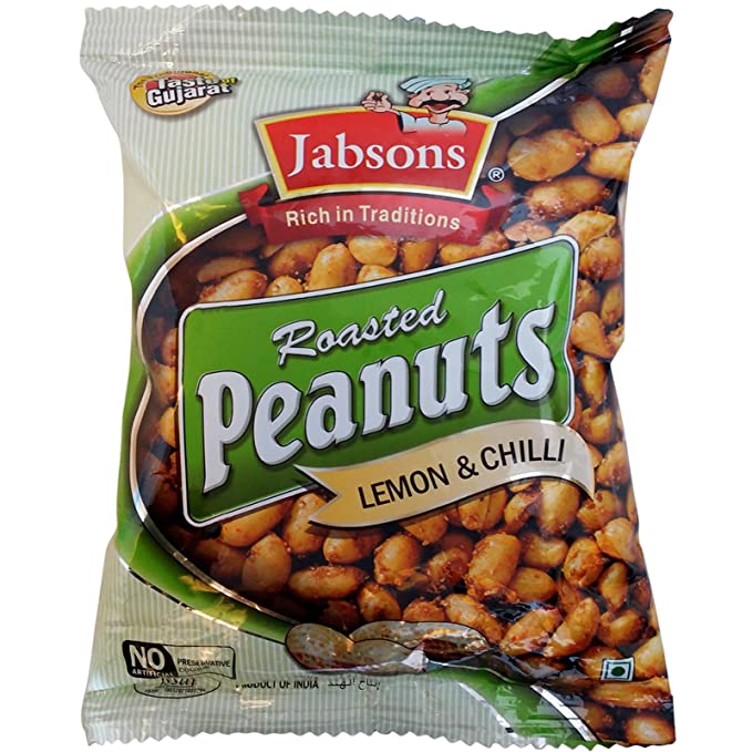 Jabsons Roasted Peanuts- Lemon & Chilli 140 gms