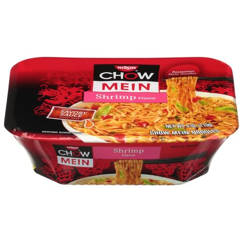 Nissin Microwavable Chow Mein with Shrimp 4 oz