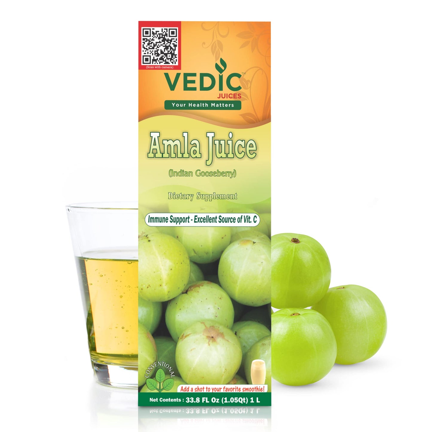 Vedic Amla Juice | Immune Support - Excellent Source of Vitamin C 1L